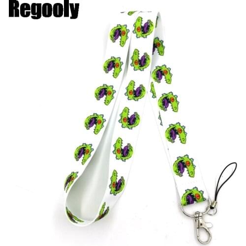 10pcs Green dinosaur Neck Strap Lanyard keychain Mobile Phone Strap ID Badge Holder Rope Key Chain Keyrings cosplay Accessories