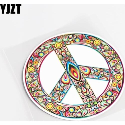 YJZT 12CM*12CM Fashion Peace Art Car Sticker Decal Decoration Graphical 13-0522