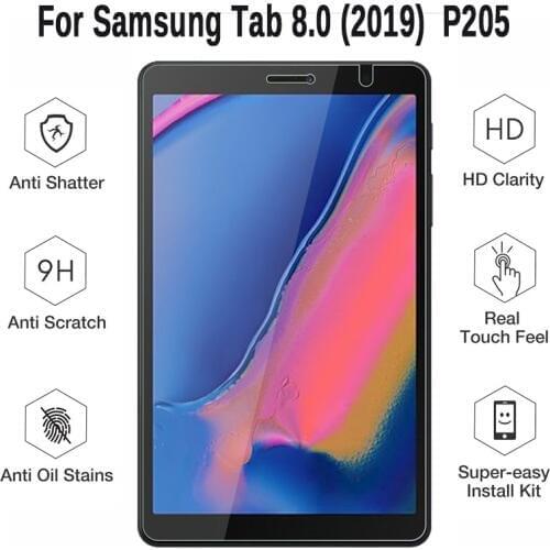 Tempered Glass For Samsung Galaxy Tab A 8 2019 SM-P200 Screen Protector for Samsung Tab A with S Pen 8.0" SM-P205 Tab A Plus 8