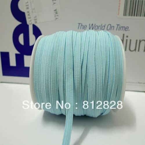 1/4'' 6mm #6 Light Blue Skinny Hair Elastic Bands 50 meters Wholesale