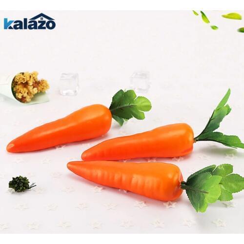 1 pieces Carrots length 22cm Artificial Plastic Foam Carrot Fruit and Vegetable Berry Wedding Christmas Family Kitchen Decoratio