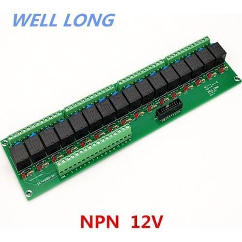 16 Channel NPN Type 12V 15A Power Relay Interface Module,HF JQC-3FF-12V-1ZS Relay
