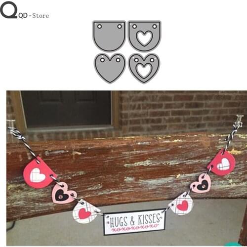 2021 Love Heart Decoration Embellishment Model Cutting Dies New Dies Scrapbooking Mold Cut Handmade Tools DIY Craft Decoration