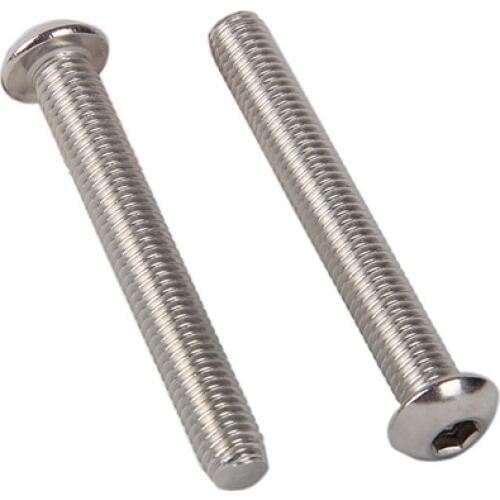 5pcs/Lot M8 25mm/30mm/35mm/40mm/45mm/50mm yuan cup Half round head 304 Stainless Steel Hex Socket Head Cap Screw Bolts