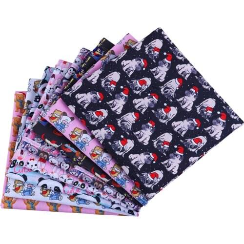 50*140CM Dog pattern Polyester cotton Fabric Patchwor Printed for Tissue Kids Home Textile for Sewing Doll Dress Curtain