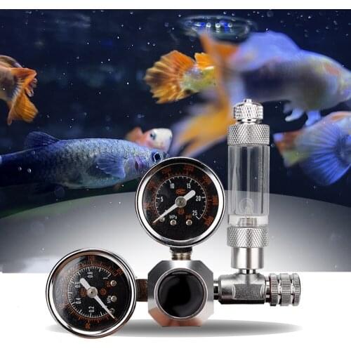 Aquarium CO2 Regulator With Check Valve Bubble Counter Magnetic Solenoid Kit CO2 Pressure-reducing Valve CO2 Control System