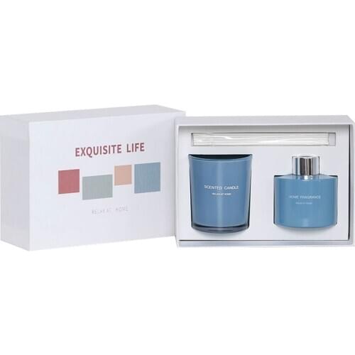 Fragrance Gift Box Set Smoke-Free Aromatherapy Candle Bedroom and Household Scattered Incense Burner Wedding Birthday Gift