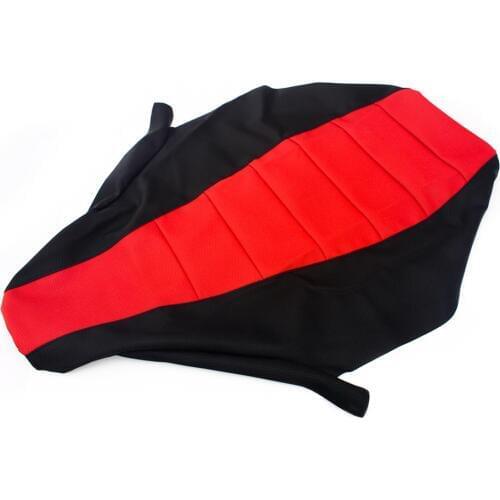 BIKINGBOY ATV Quad Gripped Gripper Soft Black Red Seat Cover For Honda TRX 450 R 2004 2005 2006 2007 2008 2009 2010 2011 04-11