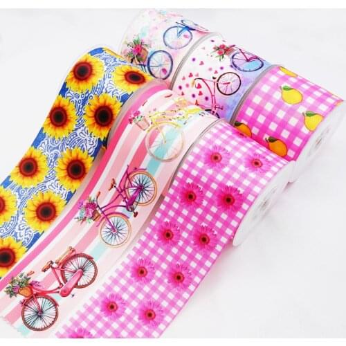 DIY Handmade Materials grosgrain ribbon 50 yard per size printed cartoon ribbon 46516