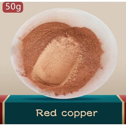 Copper Pigment Pearl Powder Mineral Mica Powder DIY Dye Colorant for Soap Art Crafts 50g Pearlized A