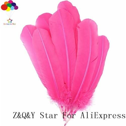 Natural 25-30CM turkey nest forest feather dyed pink DIY craft jewelry decoration accessories