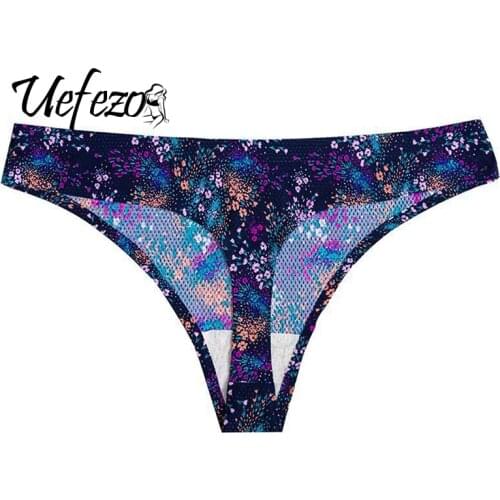 Sexy Lingerie Leopard flowers seamless Women G String Sexy Tanga Intimates Underwear Briefs Panties Transparent Thongs 1pcs/lot