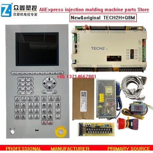 NEW&oORIGINAL Techmation TECH2 + HMI Q8M complete set control system PLC for injection molding machine