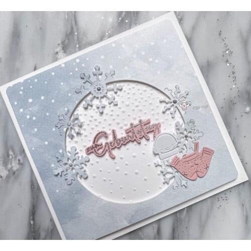 New Snowflakes circle frame metal Cutting Dies Stencils DIY Scrapbooking Paper/photo Cards Embossing Dies
