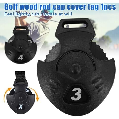 Wholesale Golfs Club Tags Rotating Plastic Tags Number Tags for Golfs Wooden Club Cover Round/Heart-shaped N66