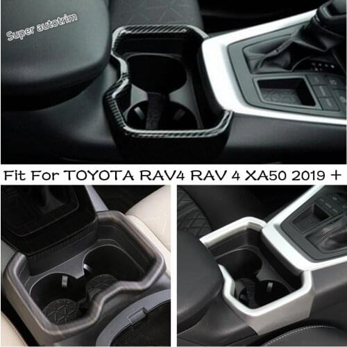Front Seat Cup Holder Water Bottle Drinks Cover Trim 1PCS For TOYOTA RAV4 RAV 4 XA50 2019 2020 2021 ABS Interior Accessories