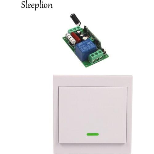 Sleeplion 220V 110V 10A Relay Switch 1CH Home Wireless Wall Light Switch Transmitter Lamp Lights ON/OFF