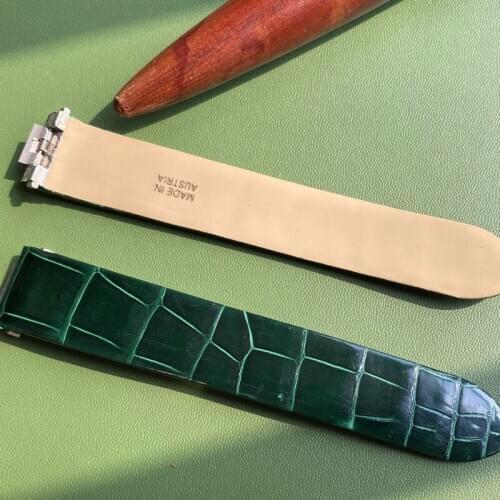 W62019X6 Crocodile Skin Watch Band 15MM 19MM 20MM Alligator Strap Handmade Genuine Leather Belt Custom ROADSTER DE Watchbands