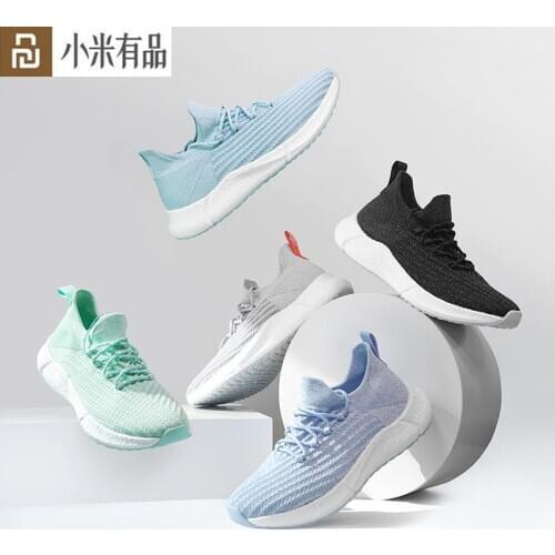 Youpin FREETIE Sport Shoes Lightweight Flying Knit Upper Shock Absorption Rebound Sneakers TPR Wear-resistant Sneaker Shoes