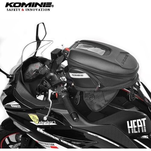 Komine Motorcycle Oil Tank Bag Strong Magnet Adsorption Waterproof High Capacity Motorcycle RacingTail Back Strap Fixed Seat Bag