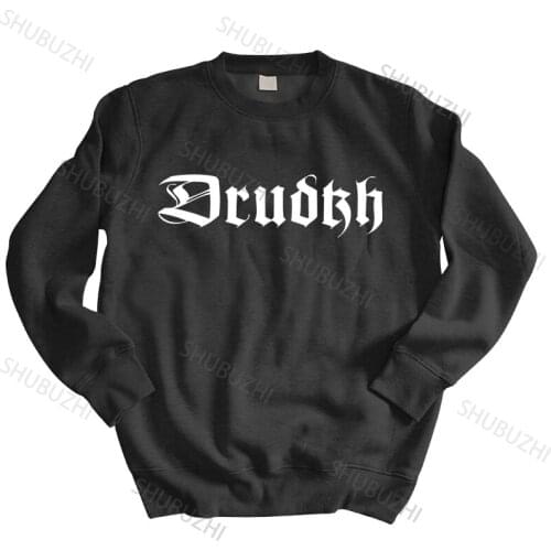 Warm sweatshirt men hoody Drudkh Logo Mens Black Rock hoodies autumn winter hoodies bigger size