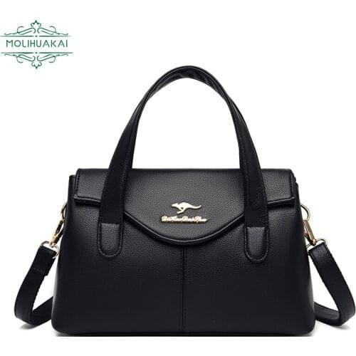 Ladies Retro Soft Leather Shoulder Bag PU Leather Flip Bag Fashion Designer Luxury Sac A Main Girl Stylist Simple Messenger Bags