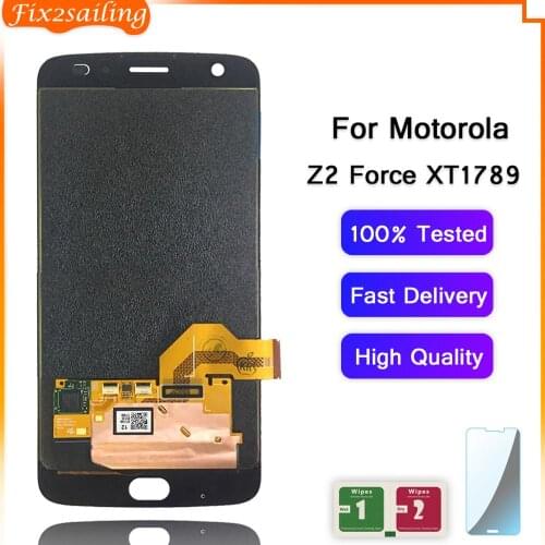 For Motorola Moto Z2 Force LCD Display Touch Screen Digitizer Assembly Replacement For Moto Z2 Force XT1789 LCD