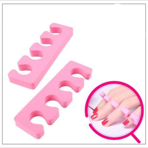 Color Random 10 pairs/lot Fashion Cute Sponge Makeup Tools Nail Art Soft Finger Toe Separator Pedicure Manicure Sponge Tools