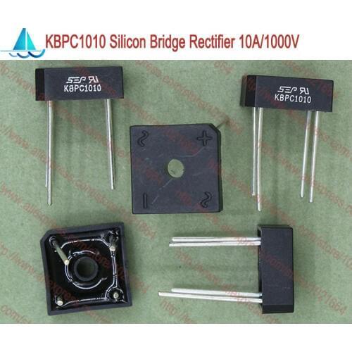 10pcs/lot KBPC1010 Silicon Flat Bridge Rectifier 10A 1000V New