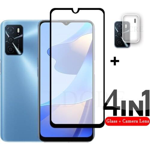 2Pcs For OPPO A16 Glass Full Cover Glass HD FilmTempered Glass for OPPO A16 Protective Glass For OPPO A16 Camera Screen Lens