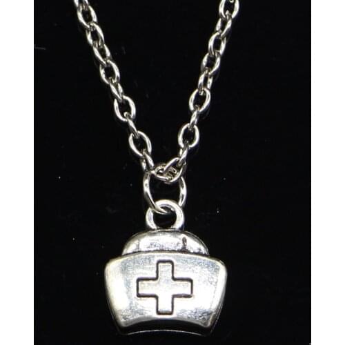20pcs New Fashion Necklace 13x12mm first aid kit cross Pendants Short Long Women Men Colar Gift Jewelry Choker