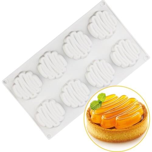 8 Cavity 3D Silicone Cake Mold Baking Tools DIY Mousse Dessert Bakeware Cooking Decorating Tools Moulds 2021new Best Sell