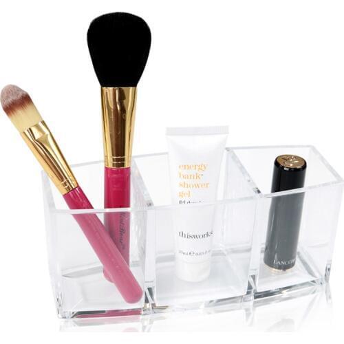 Acrylic Makeup Organizer Cosmetic Holder Makeup Tools Storage Box Caixa Lipstick Orangnizer and Brush Container