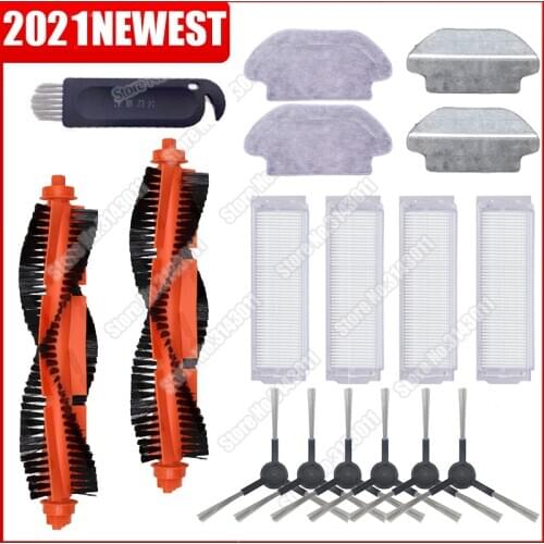 Side Brush Mop Cloth HEPA Filter Main Brush compatible with Xiaomi Mijia STYJ02YM Conga 3490 Viomi V2 PRO V-RVCLM21B Vacuum