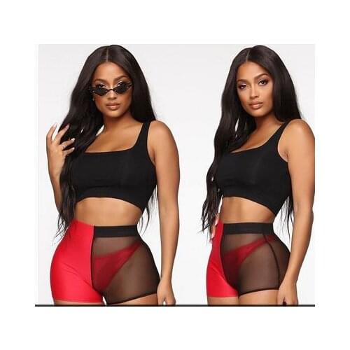 Womens sexy perspective mesh pants, hot and hot womens pants in summer 2021