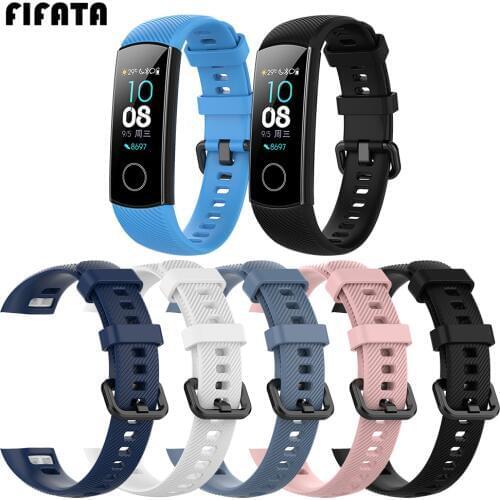 FIFATA Colorful Silicone Strap For Huawei Honor Band 4 Replacement Band Smart Wristband Sport Bracelet Strap For Honor Band 4
