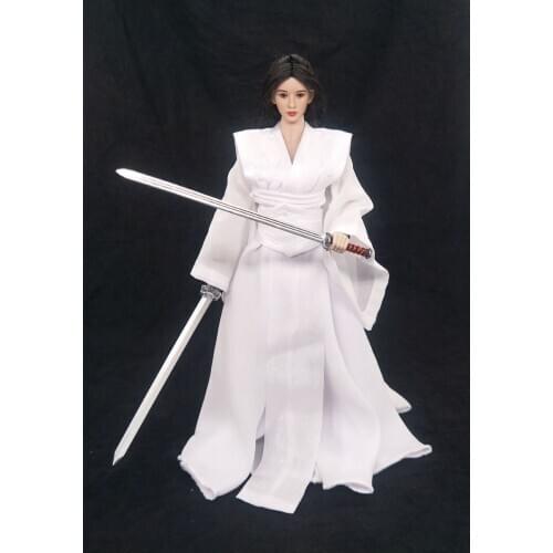 1/6 Scale White Long Ancient Dress Models for 12''Figures Bodies DIY