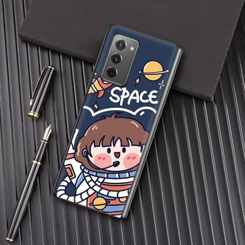 For Samsung Z Flod 2 5G Original 5G Imitation Leather Case for ZFold 2 Cover Space Cute Capa Bumper Cartoon Iphone Z Fold 2 5G