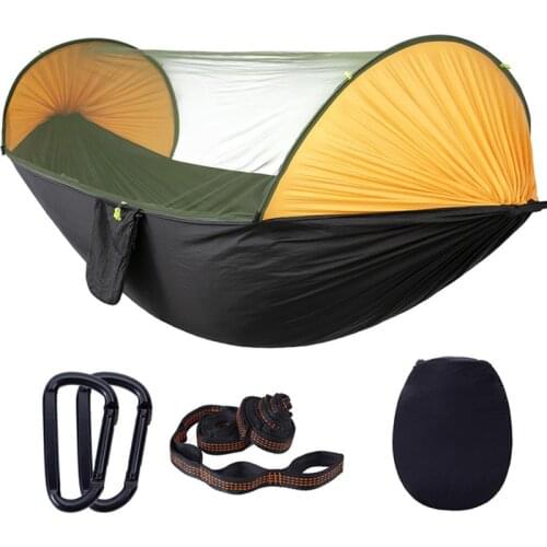 New Anti-Rollover Automatic Quickly Open Mosquito Net Hammock Outdoor Camping Double Anti Mosquito Childrens Safety