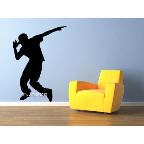 Personality Hip Hop Dancer Wall Stickers Fashion Sport Home Room Decoration Wall Decala High Quality Wallpaper Mural SA728