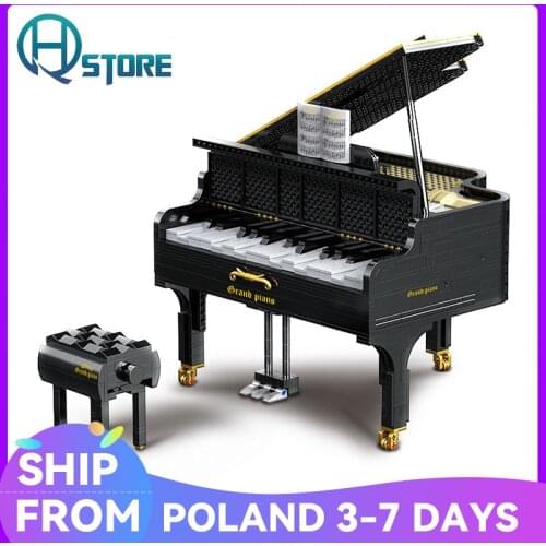 2436PCS Creative The Black Grand Piano Set Building Blocks Bricks Assembly Educational Toys For Children Kids Gifts