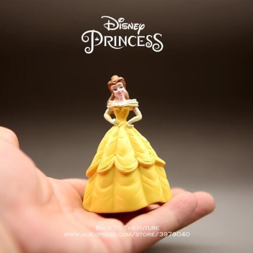 Disney Beauty and the Beast Belle Princess 8cm doll Action Figure Anime Mini Collection Figurine Toy model for children gift