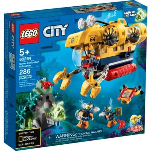 Lego 60264 City Ocean Exploration Submarine great birthday gift enchance kids knowledge Ocean fans 286 pcs playset children