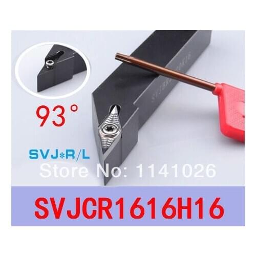 SVJCR1616H16 16*16mm Metal Lathe Cutting Tools Lathe Machine CNC Turning Tools External Turning Tool Holder S-Type SVJCR/L