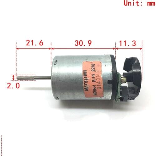 MITSUMI Mini 370 Motor DC 12V 15V 18V 24V Volt 6400RPM Speed Measuring Encoder Long Shaft Embossed Shaft Tiny Motor DIY Model