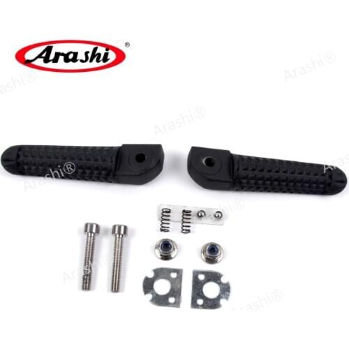 ARASHI Motorcycle Rear Foot Pegs Footrests Pedal For Yamaha YZF R6 1999 - 2012 Passenger Bracket 2000 2001 2002 2003 2004 2005