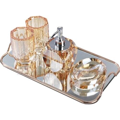 Wash set light luxury Wash Cup Set bathroom light luxury press bottle hand sanitizer sub bottle