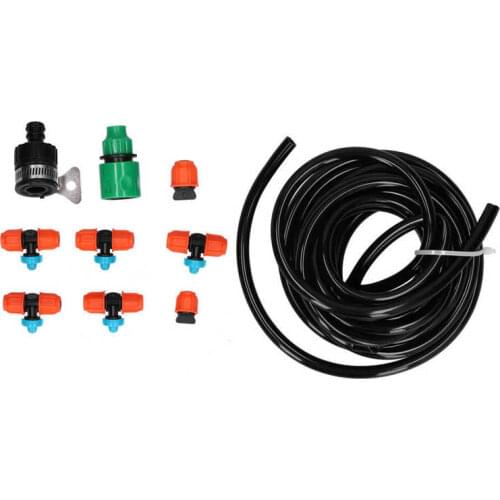 Garden Nozzle 5m Garden Irrigation Kit 9/12 Hose Spray Nozzle Automatic Watering System for Greenhouse Garden Accessory