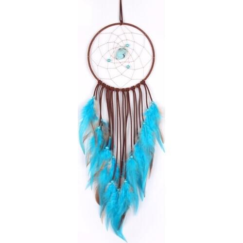 Nosii 1pc Elegant Antique Creative Style Lace Net Flower Feather Handmade Wind Chime Dream Catcher Hanging Decoration