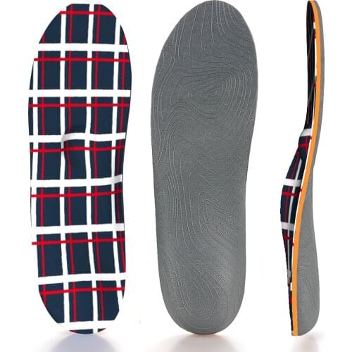 Black Striped Orthotic Arch Support Shoe Inserts Insoles for Men and Women Memory Foam Orthopedic Insole